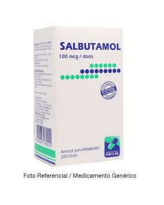 Salbutamol 100mcg - 200 Dosis Aerosol para Inhalación Aerosol