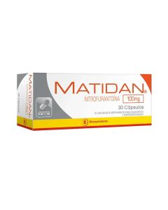 Matidan - 100mg Nitrofurantoína - 30 Cápsulas