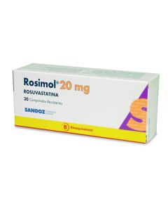 Rosimol - 20mg Rosuvastatina - 30 Comprimidos Recubiertos