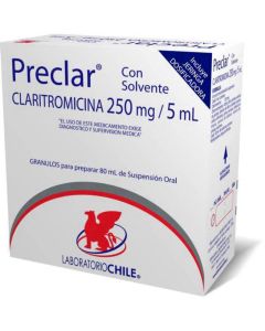 Preclar - 250mg/5ml Claritromicina - 80ml Suspensión Oral