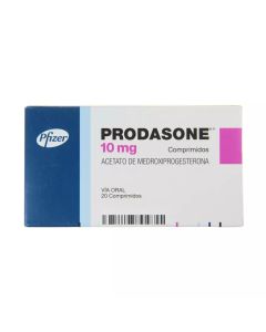 Prodasone - 10mg Medroxiprogesterona - 20 Comprimidos