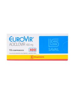 Eurovir - 400mg Aciclovir - 15 Comprimidos