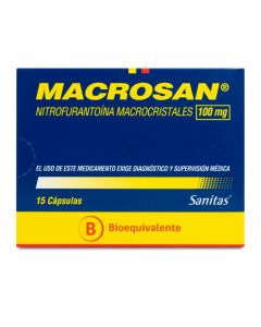 Macrosan - 100mg Nitrofurantoína - 15 Cápsulas