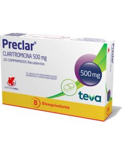 Preclar - 500mg Claritromicina - 20 Comprimidos Recubiertos