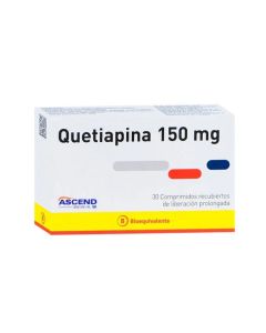 Quetiapina 150mg - 30 Comprimidos Recubiertos de Liberación Prolongada