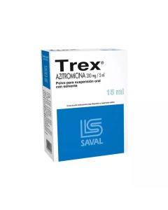 Trex - 200mg/5ml Azitromicina - 15ml Polvo para Suspensión Oral