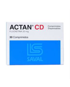 Actan CD - 20mg Fluoxetina - 30 Comprimidos Dispersables