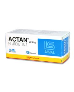 Actan - 20mg Fluoxetina - 60 Cápsulas