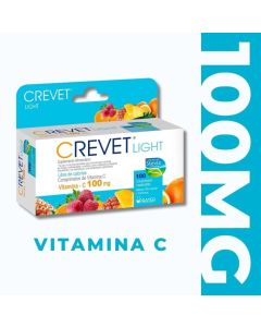 Crevet Light - 100mg Vitamina C - 100 Comprimidos Masticables