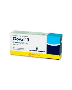 Goval - 3mg Risperidona - 30 Comprimidos Recubiertos