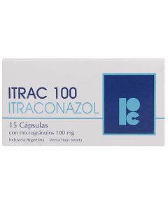 Itrac 100 - 100mg Itraconazol - 15 Cápsulas con Microgránulos