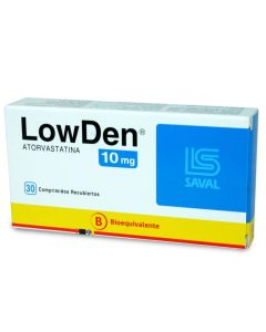 LowDen - 10mg Atorvastatina - 30 Comprimidos Recubiertos