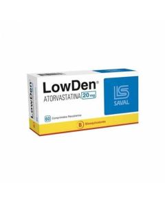 LowDen - 20mg Atorvastatina - 60 Comprimidos Recubiertos