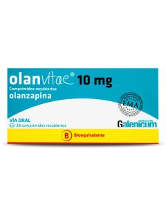 Olanvitae - 10mg Olanzapina - 28 Comprimidos Recubiertos