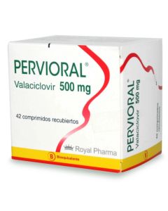 Pervioral - 500mg Valaciclovir - 42 Comprimidos Recubiertos