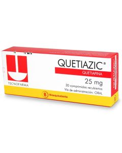 Quetiazic - 25mg Quetiapina - 30 Comprimidos Recubiertos