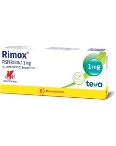 Rimox - 1mg Risperidona - 30 Comprimidos Recubiertos