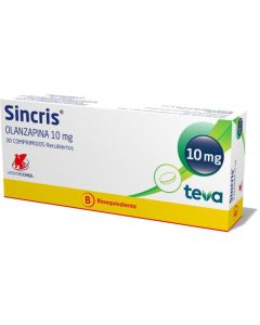 Sincris - 10mg Olanzapina - 30 Comprimidos Recubiertos