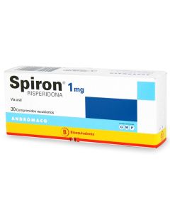 Spiron - 1mg Risperidona - 30 Comprimidos Recubiertos