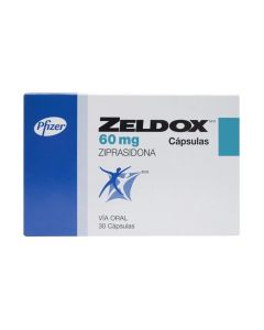 Zeldox - 60mg Ziprasidona - 30 Cápsulas