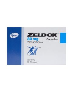 Zeldox - 80mg Ziprasidona - 30 Cápsulas