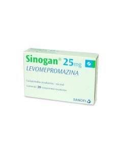 Sinogan - 25mg Levomepromazina - 20 Comprimidos Recubiertos