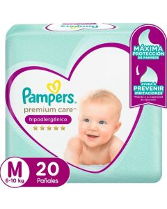 Pampers Premium Care - 20 Pañales talla M 6 a 10kg