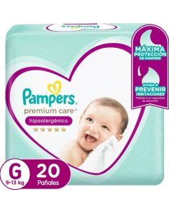 Pampers Premium Care - 20 Pañales talla G 9 a 13kg