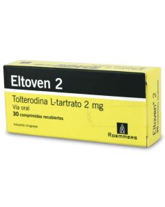 Eltoven 2 - 2mg Tolterodina - 30 Comprimidos Recubiertos