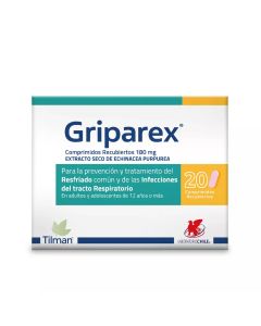 Griparex - 180mg Echinacea Purpurea - 20 Comprimidos Recubiertos