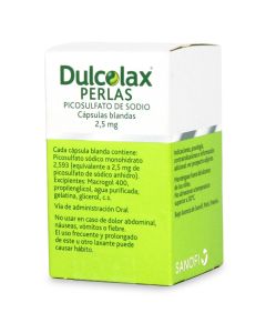 Dulcolax Perlas - 2,5mg Picosulfato de Sodio - 30 Cápsulas Blandas