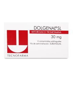 Dolgenal SL - 30mg Ketorolaco Trometamina - 4 Comprimidos Sublinguales