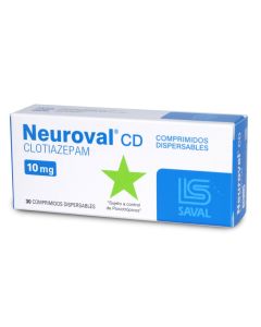 Neuroval CD - 10mg Clotiazepam - 30 Comprimidos Dispersables