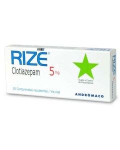 Rize - 5mg Clotiazepam - 30 Comprimidos Recubiertos