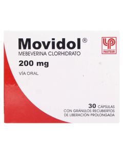 Movidol - 200mg Mebeverina - 30 Cápsulas con Gránulos Recubiertos de Liberación Prolongada