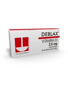 Deblax - 2,5mg Vitamina D3 - 1 Cápsula Blanda