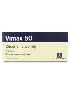 Vimax 50 - 50mg Sildenafilo - 6 Comprimidos Masticables