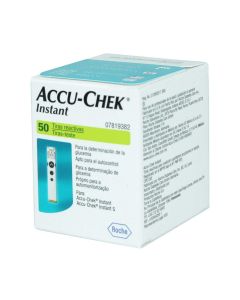 Accu-Chek Instant 50 Tiras Reactivas Prueba de Glucosa en Sangre