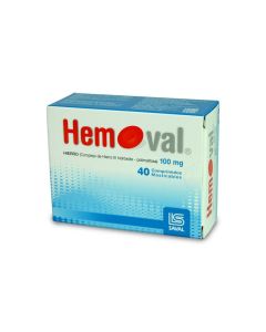 Hemoval - 100mg Hierro - 40 Comprimidos Masticables