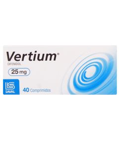 Vertium - 25mg Difenidol Clorhidrato - 40 Comprimidos