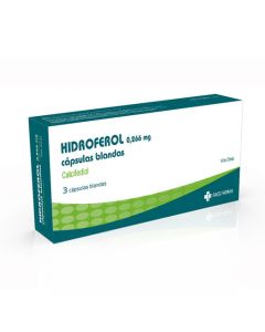 Hidroferol - 0,266mg Calcifediol - 3 Cápsulas Blandas