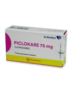 Piclokare - 75mg Clopidogrel - 28 Comprimidos Recubiertos