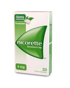 Nicorette - 4mg Nicotina - 30 Chicles Masticables freshmint