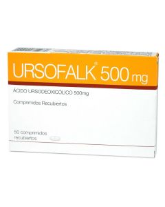 Ursofalk - 500mg Ácido Ursodesoxicólico - 50 Comprimidos Recubiertos