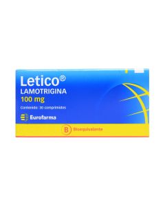 Letico - 100mg Lamotrigina - 30 Comprimidos