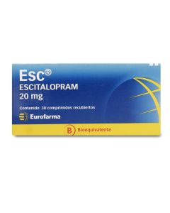 Esc - 20mg Escitalopram - 30 Comprimidos Recubiertos