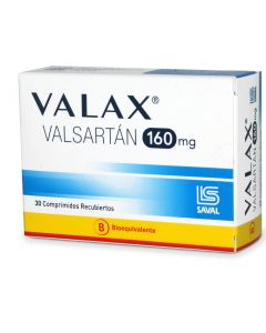 Valax - 160mg Valsartán - 30 Comprimidos Recubiertos