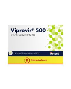 Viprovir - 500mg Valaciclovir - 10 Comprimidos Recubiertos