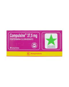 Compulxine - 37,5mg Fentermina Clorhidrato - 30 Comprimidos