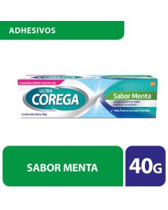 Corega Ultra - 40grs Crema Adhesiva para Prótesis Dentales sabor Menta